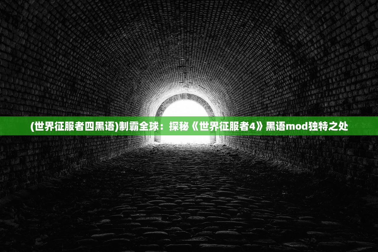 (世界征服者四黑语)制霸全球：探秘《世界征服者4》黑语mod独特之处