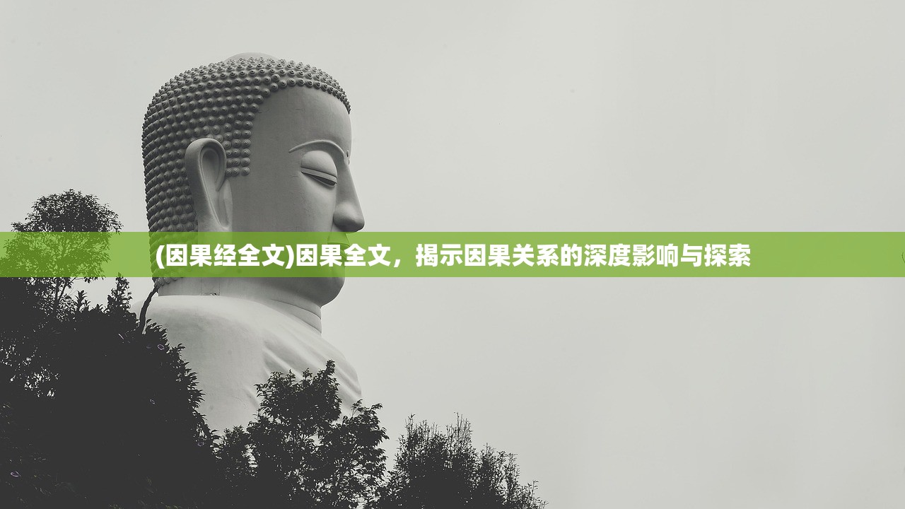 (因果经全文)因果全文，揭示因果关系的深度影响与探索