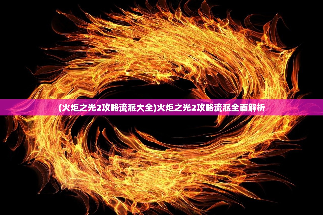 (火炬之光2攻略流派大全)火炬之光2攻略流派全面解析