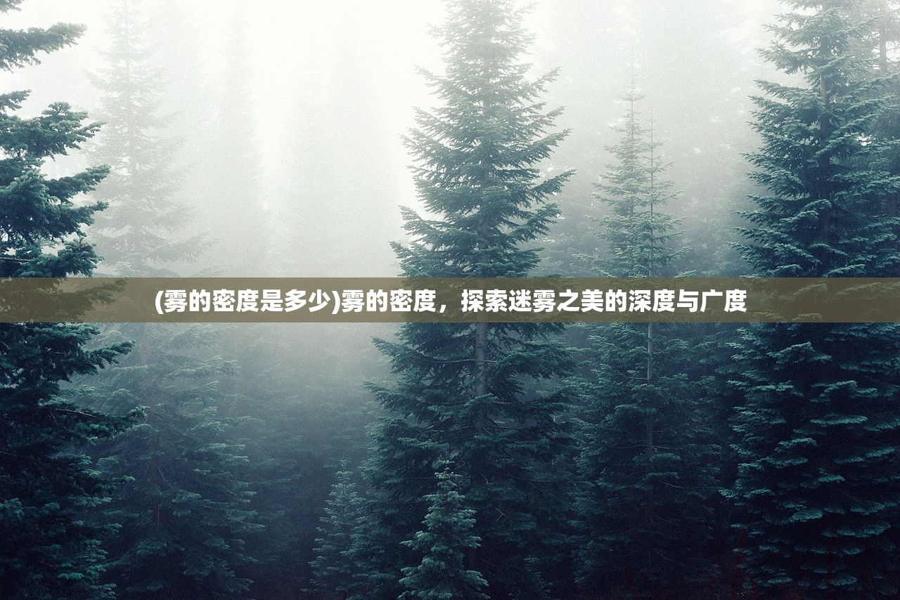 (雾的密度是多少)雾的密度，探索迷雾之美的深度与广度