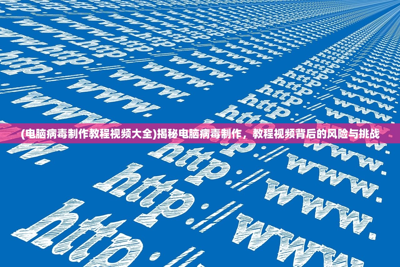 (电脑病毒制作教程视频大全)揭秘电脑病毒制作，教程视频背后的风险与挑战