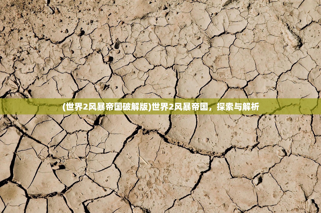 (世界2风暴帝国破解版)世界2风暴帝国，探索与解析