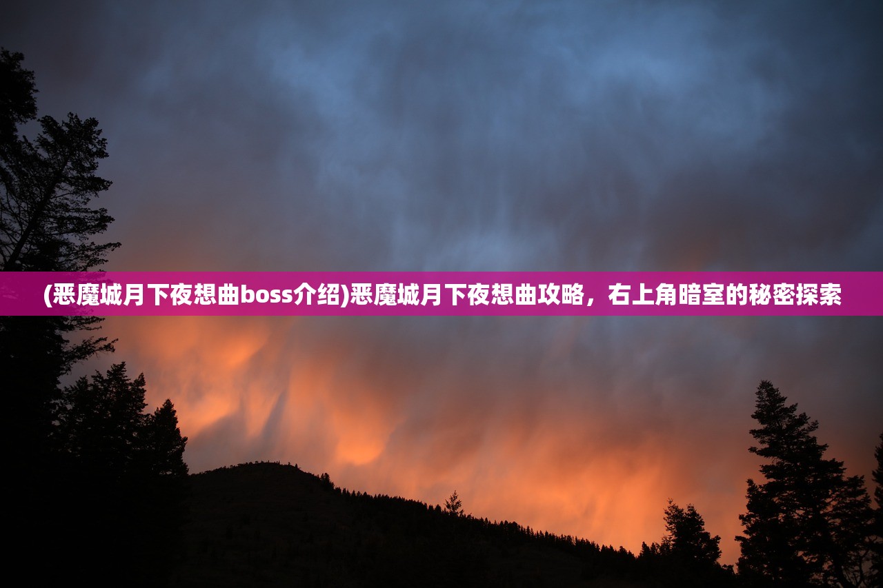 (恶魔城月下夜想曲boss介绍)恶魔城月下夜想曲攻略，右上角暗室的秘密探索